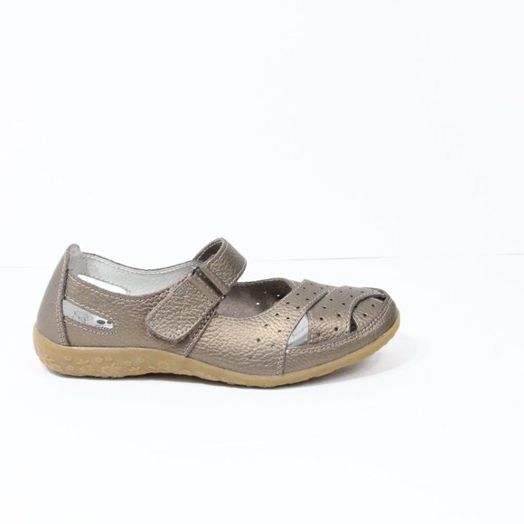 Spring Step Streetwise Shoe New Women Mary Jane Flat Metallic Leather Eu 38 - Picture 1 of 10